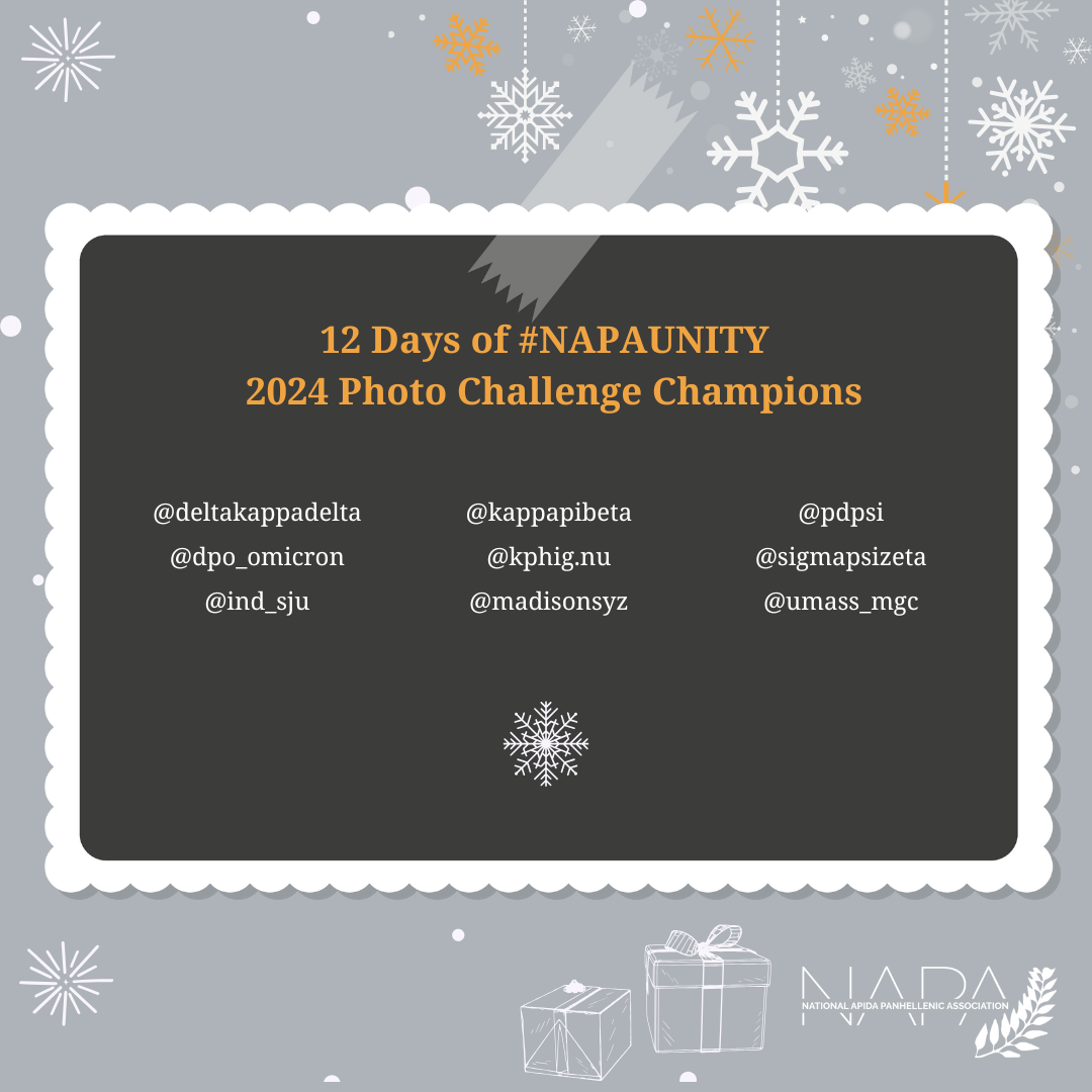 2024 NAPA Unity Photo Challenge Champions